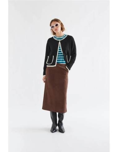FALDA MIDI ANTE RECTA