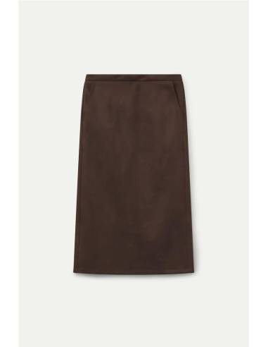 FALDA MIDI ANTE RECTA