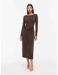 VIJUSTINE BOATNECK MIDI DRESS